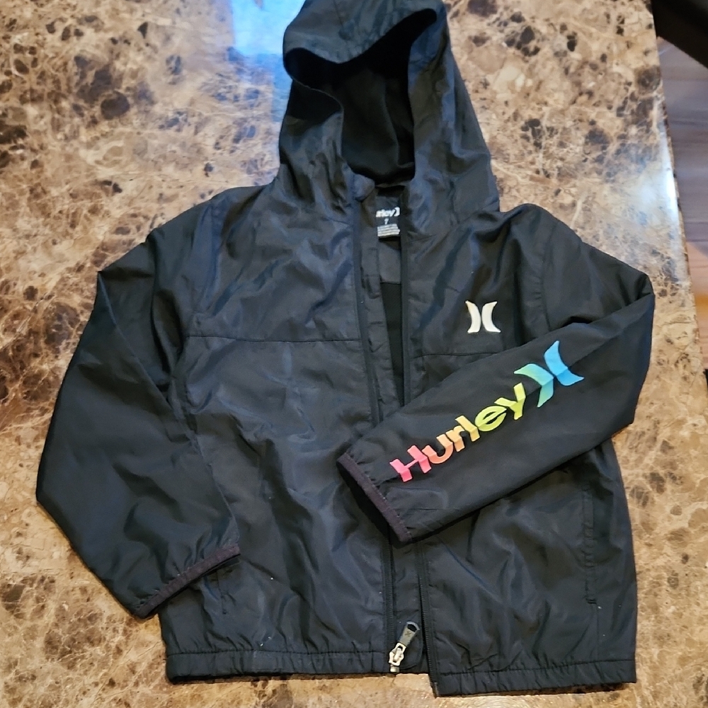 Hurley Black Jacket with Multicolor Logo